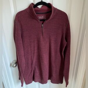 Eddie Bauer Maroon Tall Quarter Zip